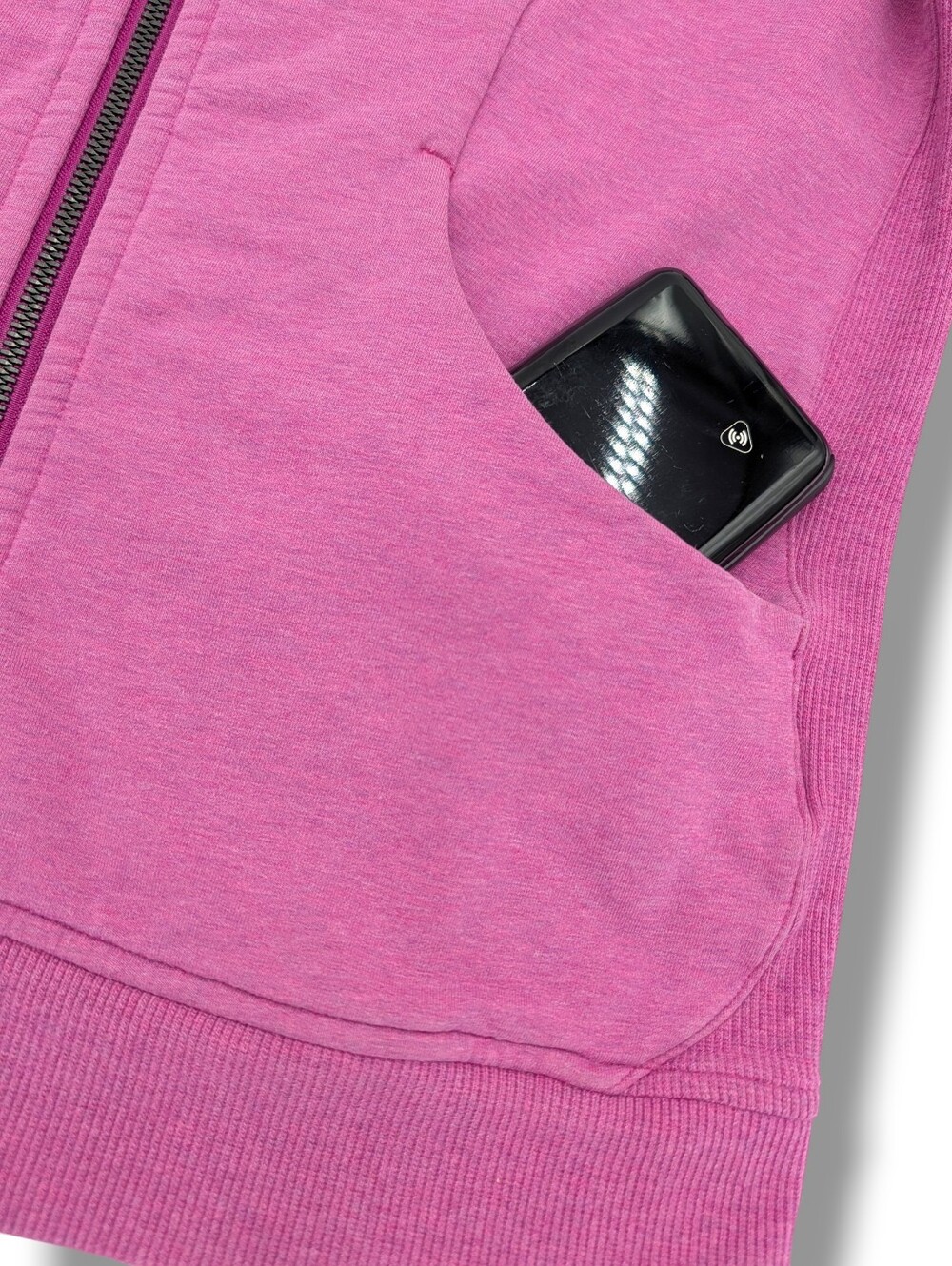 Lululemon Sz 8 Scuba Hoodie Heathered Ultra Violet Full Zip Thumbholes - Picture 9 of 16